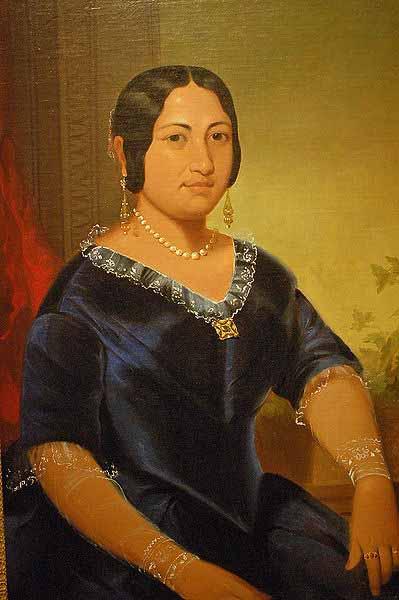 John Mix Stanley Portrait of Princess Manaiula Tehuiarii, granddaughter of King Pomare I of Tahiti, Wife of High Chief William Kealaloa Kahanui Sumner Sweden oil painting art